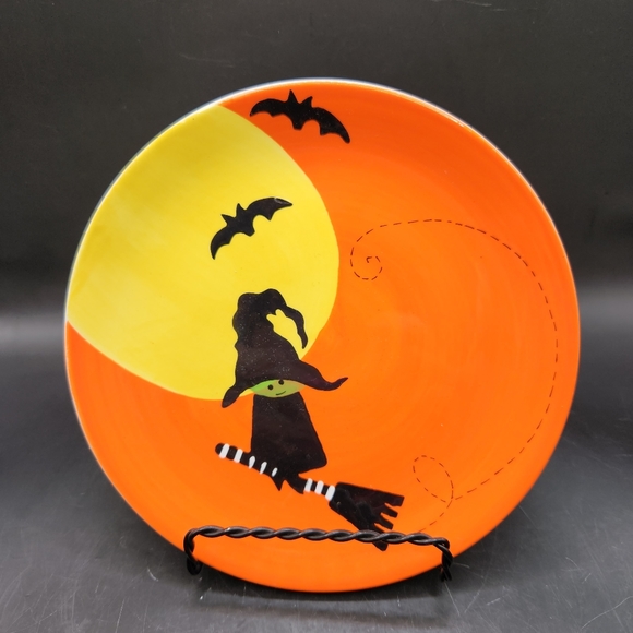 tag Halloween Witch/Cauldron/Bats Small Dessert/Appetizer Plates Set of 4 - Picture 3 of 6